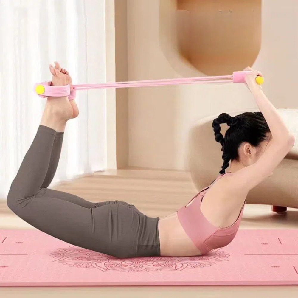 Yoga Fitness At Home - 6-Tube Resistance Bands Set TPE Sport