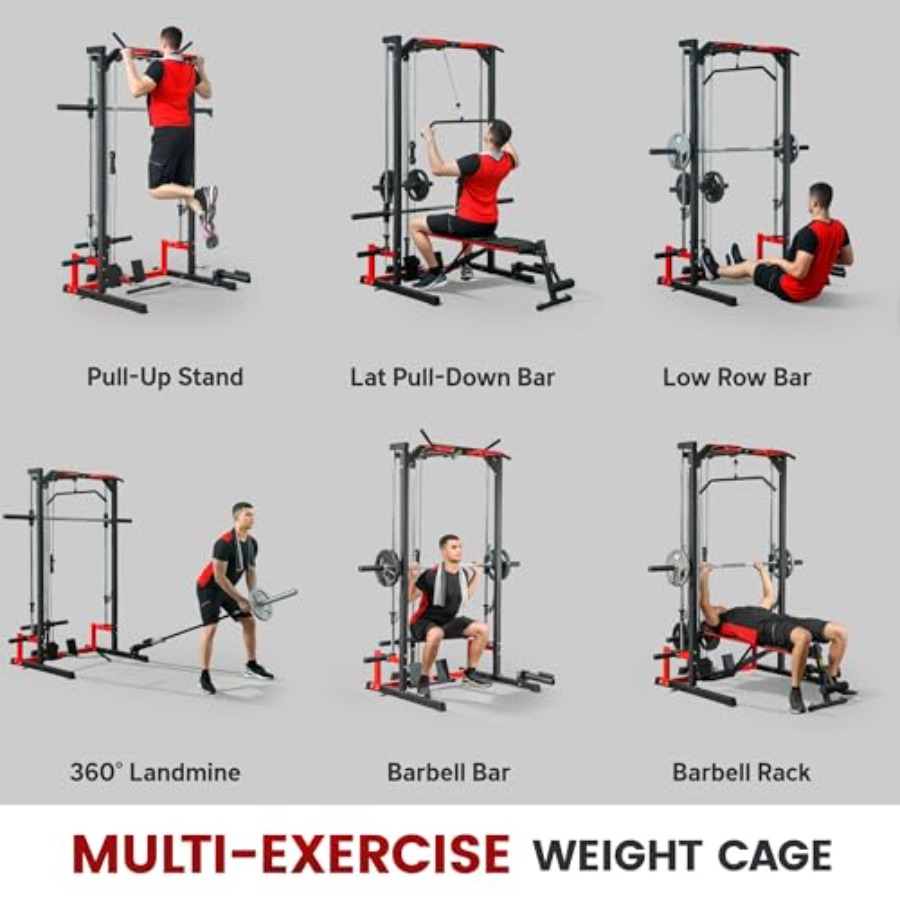 Power Cage Smith Machine Multi - đánh giá và giá Lat Pulldown Bar