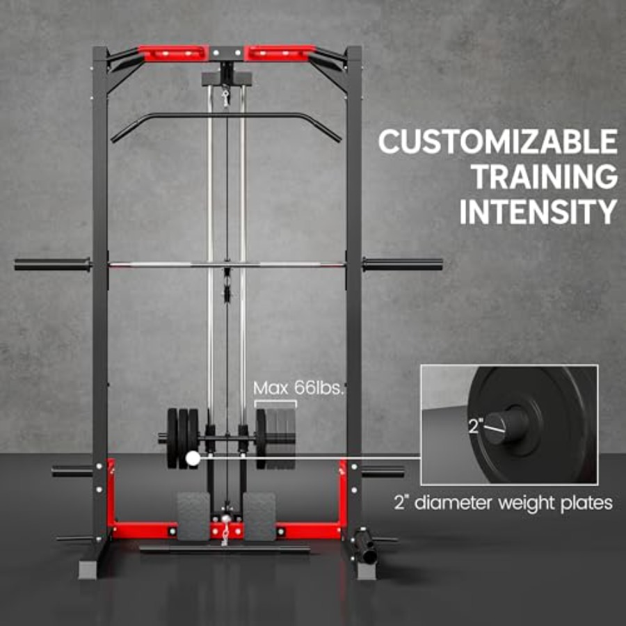 Power Cage Smith Machine Multi - đánh giá và giá Lat Pulldown Bar