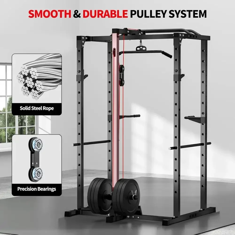 2000LBS Capacity Power Rack wi - đánh giá và giá Lat Pulldown Bar